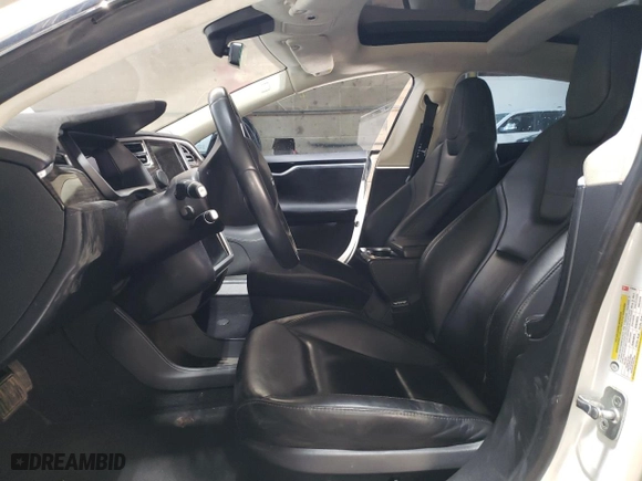 2015 Tesla Model S 85D with VIN 5YJSA1H22FFP78506, listed as a Copart auction lot 43119745 with 0 miles and Salvage Title. Bid and sale history available at carsss.com. Image 7.