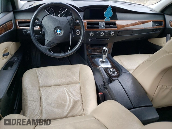 2010 BMW 5 Series 528i with VIN WBANU5C51AC365413, listed as a Copart auction lot 47758385 with 128,091 mi miles and Salvage Title. Bid and sale history available at carsss.com. Image 8.