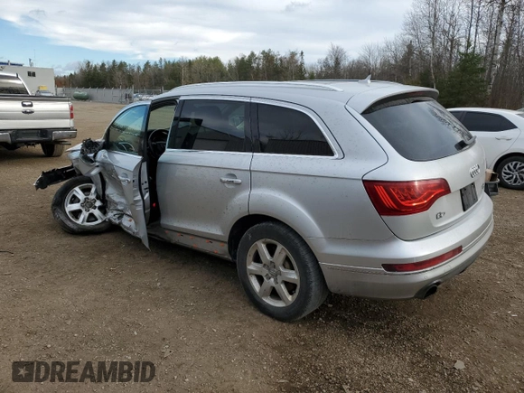2013 Audi Q7 3.0L with VIN WA1CGCFE7DD009901, listed as a Copart auction lot 78799064 with 185,643 mi miles and Clean Title. Bid and sale history available at carsss.com. Image 2.