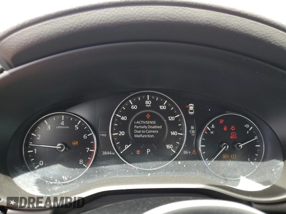 2025 Mazda 3 S Carbon Edition with VIN 3MZBPBCM2SM455573, listed as a Copart auction lot 54517615 with 3,844 mi miles and Clean Title. Bid and sale history available at DreamBid. Image 9.