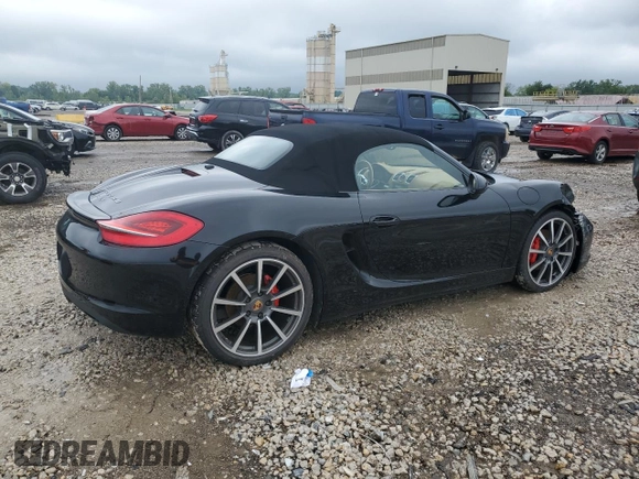 2013 Porsche Boxster S with VIN WP0CB2A82DS133568, listed as a Copart auction lot 67320524 with 34,685 mi miles and Salvage Title. Bid and sale history available at carsss.com. Image 3.