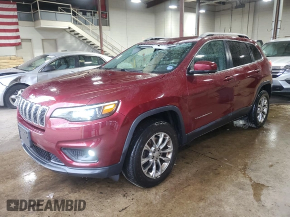 2019 Jeep Cherokee Latitude Plus with VIN 1C4PJMLB9KD122500, listed as a Copart auction lot 62504075 with 129,248 mi miles and Salvage title. Bid and sale history available at DreamBid. Image 1.