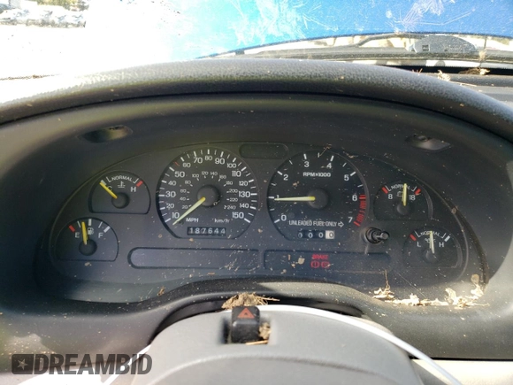 1995 Ford Mustang GT with VIN 1FALP42T1SF201743, listed as a Copart auction lot 49738905 with 187,644 mi miles and Salvage title. Bid and sale history available at DreamBid. Image 9.