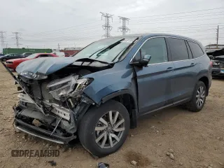 2021 Honda Pilot EX z VIN 5FNYF5H30MB040972, wystawiony jako Copart lot #84491904 z przebiegiem 37 932 mil mil oraz Szkoda całkowita • Salvage title. Historia ofert i sprzedaży dostępna na DreamBid. Obrazek 1.