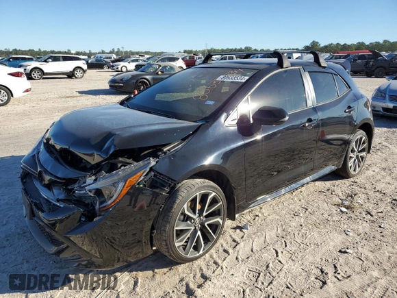 2022 Toyota Corolla Hatchback SE with VIN JTNB4MBE1N3155087, listed as a Copart auction lot 80633534 with 43,279 mi miles and Clean Title. Bid and sale history available at carsss.com. Image 1.
