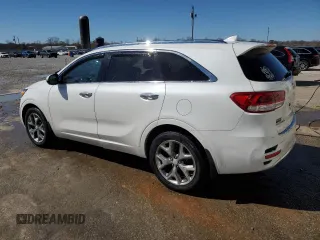 2016 Kia Sorento SXL with VIN 5XYPK4A17GG029250, listed as a Copart auction lot 46523405 with 104,453 mi miles and Salvage Title. Bid and sale history available at carsss.com. Image 2.