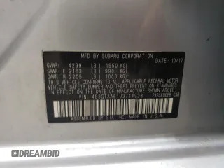 2018 Subaru Impreza с VIN 4S3GTAA61J3714928, выставлен на аукционе Copart как лот 59552555 с пробегом 59 125 миль миль и Списание • Salvage title. История ставок и продаж доступна на DreamBid. Изображение 12.