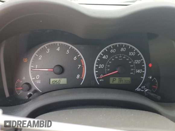2010 Toyota Corolla with VIN 2T1BU4EE2AC293903, listed as a Copart auction lot 65365585 with 195,305 mi miles and Salvage title. Bid and sale history available at DreamBid. Image 9.