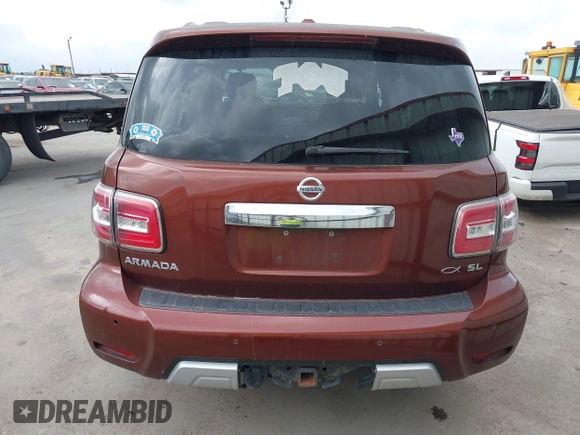 2018 Nissan Armada SL with VIN JN8AY2ND7J9050528, listed as a IAAI auction lot 41525232 with 106,179 mi miles and . Bid and sale history available at DreamBid. Image 20.