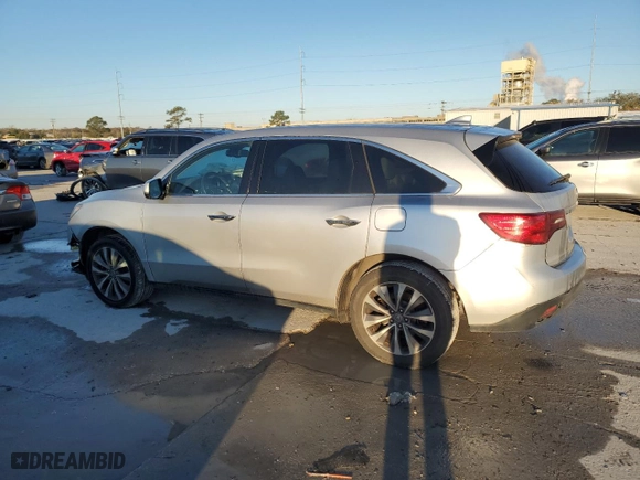2015 Acura MDX Tech Pkg with VIN 5FRYD3H42FB004866, listed as a Copart auction lot 42027145 with 185,725 mi miles and Salvage Title. Bid and sale history available at carsss.com. Image 2.