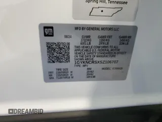 2025 Cadillac XT5 FWD Premium Luxury with VIN 1GYKNCRSXSZ106707, listed as a Copart auction lot 86919854 with 1,879 mi miles and Salvage Title. Bid and sale history available at DreamBid. Image 15.
