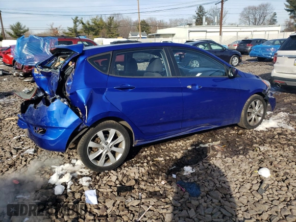2012 Hyundai Accent SE with VIN KMHCU5AEXCU025845, listed as a Copart auction lot 86557364 with 117,262 mi miles and Salvage Title. Bid and sale history available at carsss.com. Image 3.