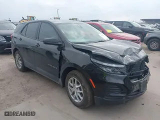 2024 Chevrolet Equinox LS with VIN 3GNAXHEG0RL238118, listed as a IAAI auction lot 41711789 with 16,568 mi miles. Bid and sale history available at carsss.com. Image 1.