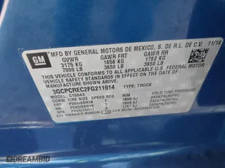 2015 Chevrolet Silverado 1500 LT with VIN 3GCPCREC2FG211914, listed as a IAAI auction lot 42025619 with 141,732 mi miles. Bid and sale history available at carsss.com. Image 9.
