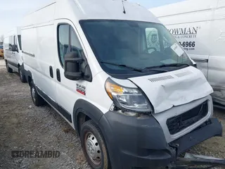 2019 Ram ProMaster Cargo with VIN 3C6TRVBG9KE557100, listed as a IAAI auction lot 41650570 with 58,469 mi miles and . Bid and sale history available at carsss.com. Image 1.