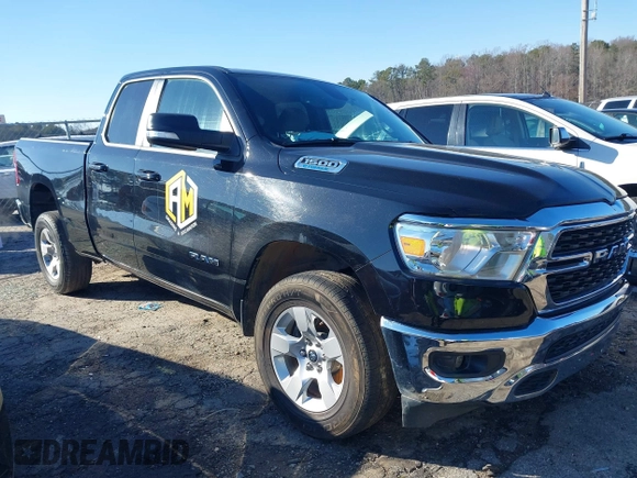2022 Ram 1500 Big Horn with VIN 1C6RREBG0NN398834, listed as a IAAI auction lot 41580763 with 100,523 mi miles and . Bid and sale history available at DreamBid. Image 1.