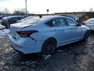 2020 Genesis G80 3.3T Sport with VIN KMTFN4JB1LU329758, listed as a Copart auction lot 82961014 with 102,043 mi miles and Salvage Title. Bid and sale history available at carsss.com. Image 3.