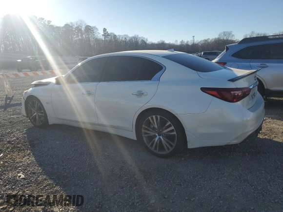 2018 Infiniti Q50 3.0t LUXE with VIN JN1EV7AP7JM360648, listed as a Copart auction lot 88972065 with 87,567 mi miles and Salvage Title. Bid and sale history available at carsss.com. Image 2.