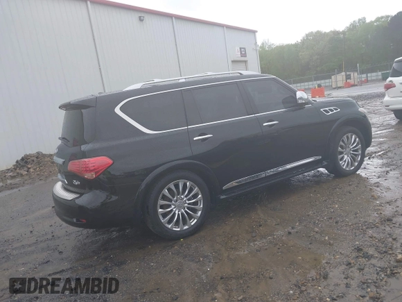 2012 Infiniti QX56 8-passenger with VIN JN8AZ2NCXC9315241, listed as a IAAI auction lot 41958081 with 148,252 mi miles. Bid and sale history available at carsss.com. Image 4.