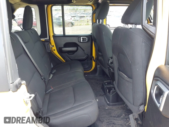 2021 Jeep Wrangler Unlimited Sport S with VIN 1C4HJXDN4MW744315, listed as a IAAI auction lot 42242941 with 35,344 mi miles and . Bid and sale history available at DreamBid. Image 8.