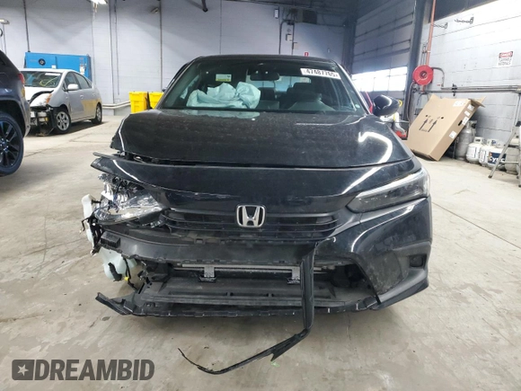 2022 Honda Civic Sedan Sport with VIN 2HGFE2F58NH581651, listed as a Copart auction lot 47487765 with 31,904 mi miles and Salvage Title. Bid and sale history available at carsss.com. Image 5.