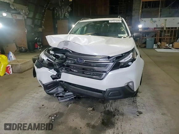 2025 Subaru Forester Premium with VIN JF2SLDDC3SH523661, listed as a Copart auction lot 57721475 with 1,075 mi miles and Salvage title. Bid and sale history available at DreamBid. Image 14.