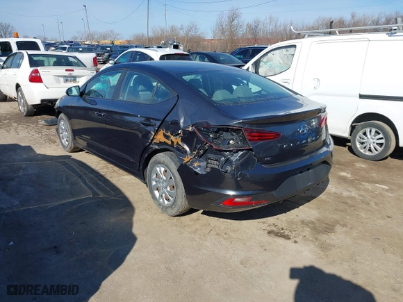 2020 Hyundai Elantra SE with VIN 5NPD74LF9LH594275, listed as a IAAI auction lot 41681921 with 62,554 mi miles. Bid and sale history available at carsss.com. Image 3.