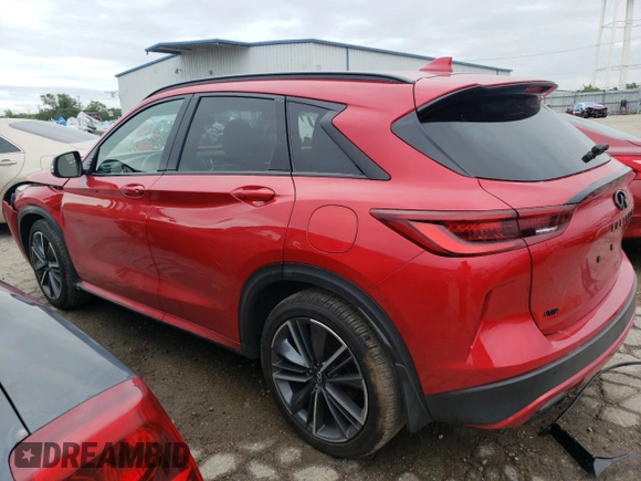 2023 Infiniti QX50 Sport with VIN 3PCAJ5FB4PF122220, listed as a Copart auction lot 66588284 with 8,176 mi miles and Salvage Title. Bid and sale history available at DreamBid. Image 2.