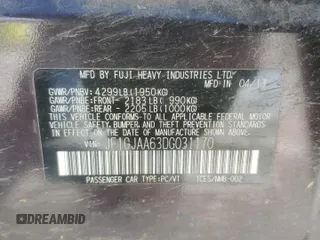 2013 Subaru Impreza с VIN JF1GJAA63DG031170, выставлен на аукционе Copart как лот 88088685 с пробегом 74 237 миль миль и Списание • Salvage title. История ставок и продаж доступна на DreamBid. Изображение 12.