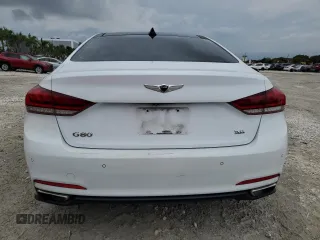2017 Genesis G80 3.8L z VIN KMHGN4JE5HU182487, wystawiony jako Copart lot #56643395 z przebiegiem Nie podano mil oraz Szkoda całkowita • Salvage title. Historia ofert i sprzedaży dostępna na DreamBid. Obrazek 6.