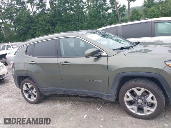 2020 Jeep Compass Limited with VIN 3C4NJDCB2LT127296, listed as a IAAI auction lot 42555235 with 105,259 mi miles and . Bid and sale history available at DreamBid. Image 13.