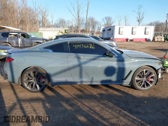 2022 Infiniti Q60 Red Sport 400 with VIN JN1FV7LL0NM680575, listed as a IAAI auction lot 41436276 with 26,862 mi miles and . Bid and sale history available at DreamBid. Image 13.