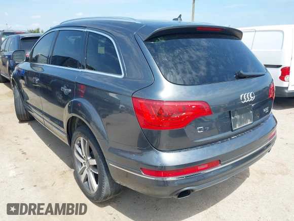 2013 Audi Q7 Premium Plus with VIN WA1LGAFE6DD006850, listed as a IAAI auction lot 42337472 with 107,937 mi miles and . Bid and sale history available at DreamBid. Image 3.