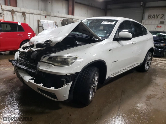 2013 BMW X6 xDrive50i with VIN 5UXFG8C53DL591536, listed as a Copart auction lot 82219394 with 191,439 mi miles and Salvage Title. Bid and sale history available at carsss.com. Image 1.