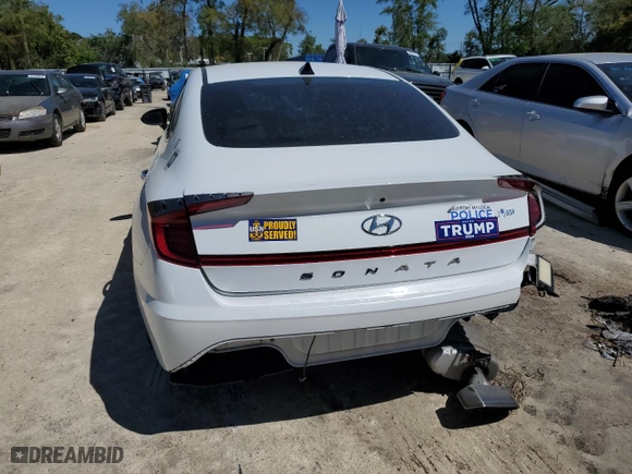 2020 Hyundai Sonata SEL with VIN 5NPEF4JA6LH021557, listed as a Copart auction lot 49854125 with 55,684 mi miles and Non Repairable. Bid and sale history available at carsss.com. Image 6.