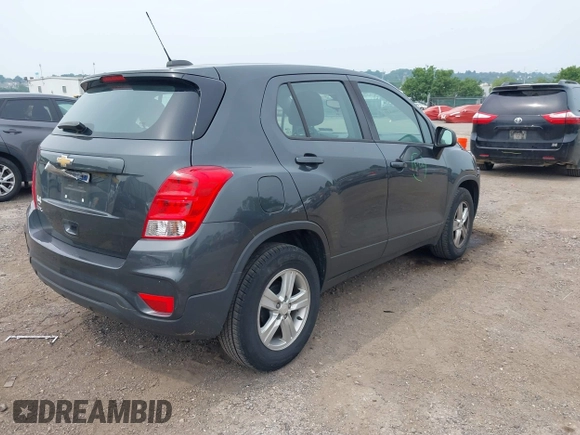 2020 Chevrolet Trax LS with VIN 3GNCJKSB2LL224969, listed as a IAAI auction lot 42506333 with 101,529 mi miles and . Bid and sale history available at DreamBid. Image 4.