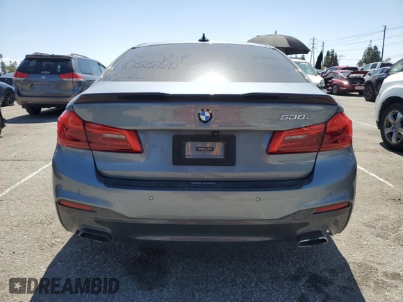 2020 BMW 5 Series 530e with VIN WBAJA9C06LCE66990, listed as a Copart auction lot 48823925 with 57,673 mi miles and Salvage Title. Bid and sale history available at DreamBid. Image 6.
