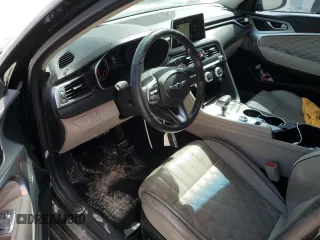 2019 Genesis G70 2.0T Advanced with VIN KMTG44LA9KU015043, listed as a Copart auction lot 77567484 with 80,635 mi miles and Salvage Title. Bid and sale history available at carsss.com. Image 8.