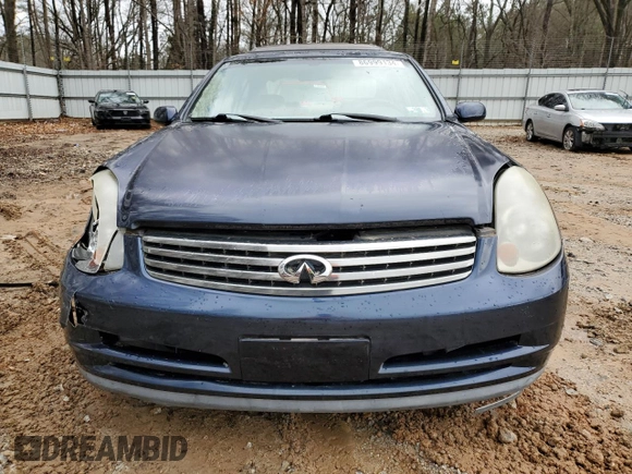 2003 Infiniti G35 with VIN JNKCV51EX3M001965, listed as a Copart auction lot 86999134 with 63,131 mi miles and Salvage Title. Bid and sale history available at DreamBid. Image 5.