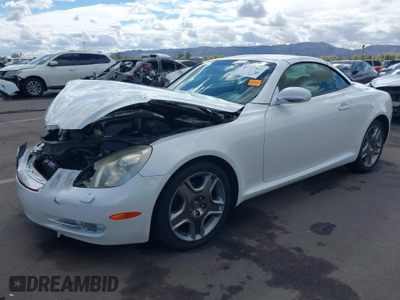 2008 Lexus SC 430 with VIN JTHFN45Y489016838, listed as a IAAI auction lot 41727443 with 136,414 mi miles and . Bid and sale history available at carsss.com. Image 2.