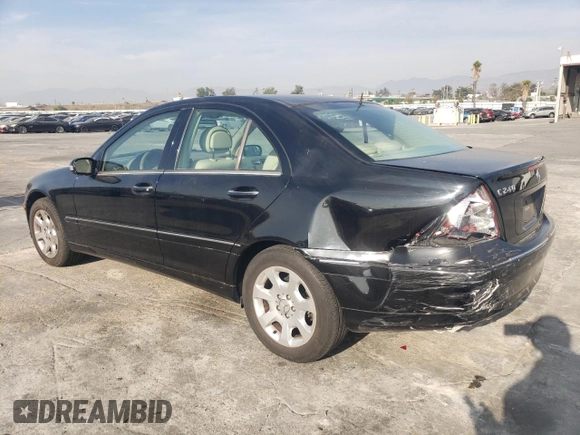 2005 Mercedes-Benz C 240 with VIN WDBRF61J35A773819, listed as a Copart auction lot 83398034 with 117,356 mi miles and Salvage Title. Bid and sale history available at DreamBid. Image 2.