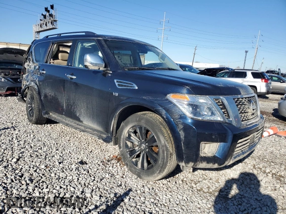 2019 Nissan Armada SV with VIN JN8AY2NC5K9584202, listed as a Copart auction lot 85111424 with Not Provided miles and Salvage Title. Bid and sale history available at carsss.com. Image 4.