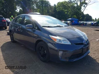 2013 Toyota Prius One with VIN JTDKN3DUXD5604950, listed as a IAAI auction lot 40307683 with 43,628 mi miles. Bid and sale history available at carsss.com. Image 1.