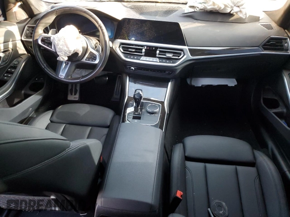 2021 BMW 3 Series 330e with VIN 3MW5P7J03M8C03997, listed as a Copart auction lot 83113614 with 0 mi miles and Salvage Title. Bid and sale history available at carsss.com. Image 8.