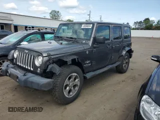 2018 Jeep Wrangler Unlimited Sahara with VIN 1C4BJWEG5JL909303, listed as a Copart auction lot 58506655 with 84,364 mi miles and Salvage title. Bid and sale history available at DreamBid. Image 1.
