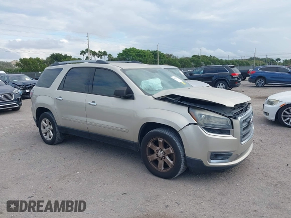 2015 GMC Acadia SLE with VIN 1GKKRNED1FJ313265, listed as a IAAI auction lot 41615346 with 85,107 mi miles and . Bid and sale history available at DreamBid. Image 1.