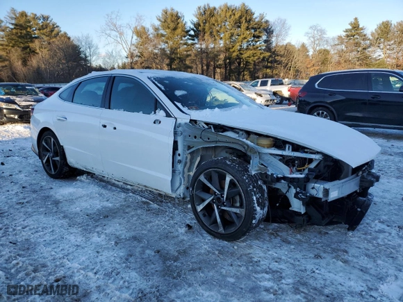 2022 Hyundai Sonata SEL Plus with VIN 5NPEJ4J28NH136624, listed as a Copart auction lot 89252425 with 66,808 mi miles and Salvage Title. Bid and sale history available at carsss.com. Image 4.