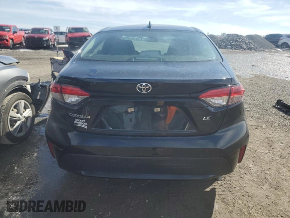 2022 Toyota Corolla LE with VIN 5YFEPMAE4NP338856, listed as a Copart auction lot 46145135 with 80,465 mi miles and Salvage Title. Bid and sale history available at carsss.com. Image 6.