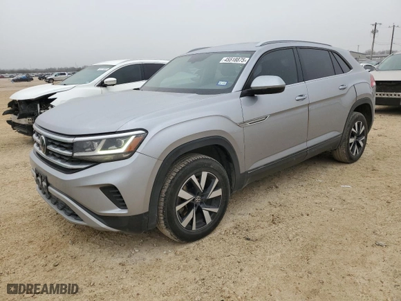 2020 Volkswagen Atlas Cross Sport 2.0T SE with VIN 1V23C2CA3LC223185, listed as a Copart auction lot 45518875 with 56,667 mi miles and Salvage Title. Bid and sale history available at carsss.com. Image 1.