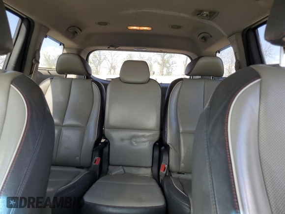 2015 Kia Sedona EX with VIN KNDMC5C14F6050738, listed as a Copart auction lot 52596095 with 142,551 mi miles and Salvage Title. Bid and sale history available at carsss.com. Image 10.